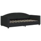 vidaXL Tagesbett Ausziehbar mit Schubladen Schwarz 90x190 cm Stoff vidaXL Tagesbett Ausziehbar mit Schubladen Schwarz 90x190 cm Stoff