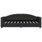 vidaXL Tagesbett Ausziehbar mit Schubladen Schwarz 90x190 cm Stoff vidaXL Tagesbett Ausziehbar mit Schubladen Schwarz 90x190 cm Stoff