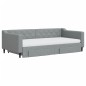 vidaXL Tagesbett Ausziehbar mit Schubladen Hellgrau 100x200 cm Stoff vidaXL Tagesbett Ausziehbar mit Schubladen Hellgrau 100x200 cm Stoff