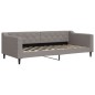 vidaXL Tagesbett Ausziehbar mit Schubladen Taupe 90x200 cm Stoff vidaXL Tagesbett Ausziehbar mit Schubladen Taupe 90x200 cm Stoff