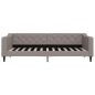 vidaXL Tagesbett Ausziehbar mit Schubladen Taupe 90x200 cm Stoff vidaXL Tagesbett Ausziehbar mit Schubladen Taupe 90x200 cm Stoff