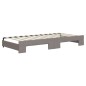 vidaXL Tagesbett Ausziehbar mit Schubladen Taupe 90x200 cm Stoff vidaXL Tagesbett Ausziehbar mit Schubladen Taupe 90x200 cm Stoff