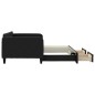 vidaXL Tagesbett Ausziehbar mit Schubladen Schwarz 90x190 cm Stoff vidaXL Tagesbett Ausziehbar mit Schubladen Schwarz 90x190 cm Stoff