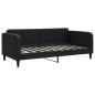 vidaXL Tagesbett Ausziehbar mit Schubladen Schwarz 90x190 cm Stoff vidaXL Tagesbett Ausziehbar mit Schubladen Schwarz 90x190 cm Stoff