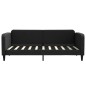 vidaXL Tagesbett Ausziehbar mit Schubladen Schwarz 90x190 cm Stoff vidaXL Tagesbett Ausziehbar mit Schubladen Schwarz 90x190 cm Stoff