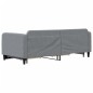 vidaXL Tagesbett Ausziehbar mit Schubladen Hellgrau 90x190 cm Stoff vidaXL Tagesbett Ausziehbar mit Schubladen Hellgrau 90x190 cm Stoff