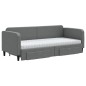 vidaXL Tagesbett Ausziehbar mit Schubladen Dunkelgrau 80x200 cm Stoff vidaXL Tagesbett Ausziehbar mit Schubladen Dunkelgrau 80x200 cm Stoff