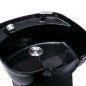 Friseurstuhl mit Waschbecken Schwarz 129x59x82 cm Kunstleder Friseurstuhl mit Waschbecken Schwarz 129x59x82 cm Kunstleder