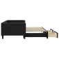 vidaXL Tagesbett Ausziehbar mit Schubladen Schwarz 90x190 cm Stoff vidaXL Tagesbett Ausziehbar mit Schubladen Schwarz 90x190 cm Stoff