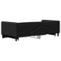 vidaXL Tagesbett Ausziehbar mit Schubladen Schwarz 90x190 cm Stoff vidaXL Tagesbett Ausziehbar mit Schubladen Schwarz 90x190 cm Stoff
