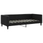 vidaXL Tagesbett Ausziehbar mit Schubladen Schwarz 90x190 cm Stoff vidaXL Tagesbett Ausziehbar mit Schubladen Schwarz 90x190 cm Stoff