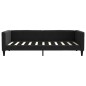 vidaXL Tagesbett Ausziehbar mit Schubladen Schwarz 90x190 cm Stoff vidaXL Tagesbett Ausziehbar mit Schubladen Schwarz 90x190 cm Stoff