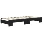 vidaXL Tagesbett Ausziehbar mit Schubladen Schwarz 90x190 cm Stoff vidaXL Tagesbett Ausziehbar mit Schubladen Schwarz 90x190 cm Stoff