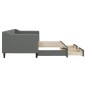 vidaXL Tagesbett Ausziehbar mit Schubladen Dunkelgrau 80x200 cm Stoff vidaXL Tagesbett Ausziehbar mit Schubladen Dunkelgrau 80x200 cm Stoff