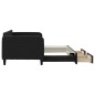 vidaXL Tagesbett Ausziehbar mit Schubladen Schwarz 90x200 cm Stoff vidaXL Tagesbett Ausziehbar mit Schubladen Schwarz 90x200 cm Stoff