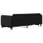 vidaXL Tagesbett Ausziehbar mit Schubladen Schwarz 90x200 cm Stoff vidaXL Tagesbett Ausziehbar mit Schubladen Schwarz 90x200 cm Stoff