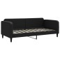 vidaXL Tagesbett Ausziehbar mit Schubladen Schwarz 90x200 cm Stoff vidaXL Tagesbett Ausziehbar mit Schubladen Schwarz 90x200 cm Stoff