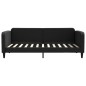 vidaXL Tagesbett Ausziehbar mit Schubladen Schwarz 90x200 cm Stoff vidaXL Tagesbett Ausziehbar mit Schubladen Schwarz 90x200 cm Stoff