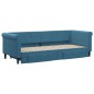 vidaXL Tagesbett Ausziehbar mit Schubladen Blau 80x200 cm Samt vidaXL Tagesbett Ausziehbar mit Schubladen Blau 80x200 cm Samt