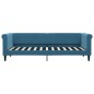 vidaXL Tagesbett Ausziehbar mit Schubladen Blau 80x200 cm Samt vidaXL Tagesbett Ausziehbar mit Schubladen Blau 80x200 cm Samt