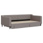 vidaXL Tagesbett Ausziehbar mit Schubladen Taupe 100x200 cm Stoff vidaXL Tagesbett Ausziehbar mit Schubladen Taupe 100x200 cm Stoff