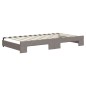 vidaXL Tagesbett Ausziehbar mit Schubladen Taupe 100x200 cm Stoff vidaXL Tagesbett Ausziehbar mit Schubladen Taupe 100x200 cm Stoff