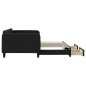 vidaXL Tagesbett Ausziehbar mit Schubladen Schwarz 100x200 cm Stoff vidaXL Tagesbett Ausziehbar mit Schubladen Schwarz 100x200 cm Stoff