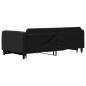vidaXL Tagesbett Ausziehbar mit Schubladen Schwarz 100x200 cm Stoff vidaXL Tagesbett Ausziehbar mit Schubladen Schwarz 100x200 cm Stoff