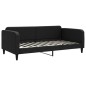 vidaXL Tagesbett Ausziehbar mit Schubladen Schwarz 100x200 cm Stoff vidaXL Tagesbett Ausziehbar mit Schubladen Schwarz 100x200 cm Stoff