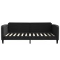 vidaXL Tagesbett Ausziehbar mit Schubladen Schwarz 100x200 cm Stoff vidaXL Tagesbett Ausziehbar mit Schubladen Schwarz 100x200 cm Stoff