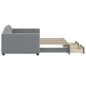 vidaXL Tagesbett Ausziehbar mit Schubladen Hellgrau 90x190 cm Stoff vidaXL Tagesbett Ausziehbar mit Schubladen Hellgrau 90x190 cm Stoff