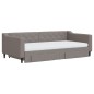 vidaXL Tagesbett Ausziehbar mit Schubladen Taupe 100x200 cm Stoff vidaXL Tagesbett Ausziehbar mit Schubladen Taupe 100x200 cm Stoff