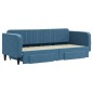 vidaXL Tagesbett Ausziehbar mit Schubladen Blau 80x200 cm Samt vidaXL Tagesbett Ausziehbar mit Schubladen Blau 80x200 cm Samt