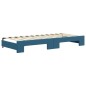 vidaXL Tagesbett Ausziehbar mit Schubladen Blau 80x200 cm Samt vidaXL Tagesbett Ausziehbar mit Schubladen Blau 80x200 cm Samt