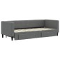 vidaXL Tagesbett Ausziehbar mit Schubladen Dunkelgrau 80x200 cm Stoff vidaXL Tagesbett Ausziehbar mit Schubladen Dunkelgrau 80x200 cm Stoff