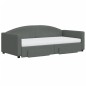vidaXL Tagesbett Ausziehbar mit Schubladen Dunkelgrau 90x190 cm Stoff vidaXL Tagesbett Ausziehbar mit Schubladen Dunkelgrau 90x190 cm Stoff