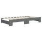 vidaXL Tagesbett Ausziehbar mit Schubladen Dunkelgrau 90x190 cm Stoff vidaXL Tagesbett Ausziehbar mit Schubladen Dunkelgrau 90x190 cm Stoff