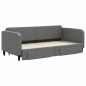 vidaXL Tagesbett Ausziehbar mit Schubladen Dunkelgrau 90x200 cm Stoff vidaXL Tagesbett Ausziehbar mit Schubladen Dunkelgrau 90x200 cm Stoff