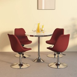 Esszimmerstühle 4 Stk. Drehbar Weinrot Stoff