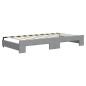 vidaXL Tagesbett Ausziehbar mit Schubladen Hellgrau 90x190 cm Stoff vidaXL Tagesbett Ausziehbar mit Schubladen Hellgrau 90x190 cm Stoff