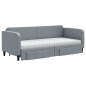 vidaXL Tagesbett Ausziehbar mit Schubladen Hellgrau 80x200 cm Stoff vidaXL Tagesbett Ausziehbar mit Schubladen Hellgrau 80x200 cm Stoff