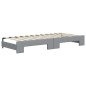vidaXL Tagesbett Ausziehbar mit Schubladen Hellgrau 80x200 cm Stoff vidaXL Tagesbett Ausziehbar mit Schubladen Hellgrau 80x200 cm Stoff