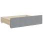 vidaXL Tagesbett Ausziehbar mit Schubladen Hellgrau 80x200 cm Stoff vidaXL Tagesbett Ausziehbar mit Schubladen Hellgrau 80x200 cm Stoff