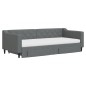 vidaXL Tagesbett Ausziehbar mit Schubladen Dunkelgrau 90x200 cm Stoff vidaXL Tagesbett Ausziehbar mit Schubladen Dunkelgrau 90x200 cm Stoff