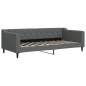 vidaXL Tagesbett Ausziehbar mit Schubladen Dunkelgrau 90x200 cm Stoff vidaXL Tagesbett Ausziehbar mit Schubladen Dunkelgrau 90x200 cm Stoff