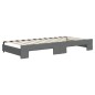 vidaXL Tagesbett Ausziehbar mit Schubladen Dunkelgrau 90x200 cm Stoff vidaXL Tagesbett Ausziehbar mit Schubladen Dunkelgrau 90x200 cm Stoff