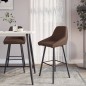 Barhocker 2 Stk. Dunkelbraun Kunstleder Barhocker 2 Stk. Dunkelbraun Kunstleder