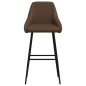 Barhocker 2 Stk. Dunkelbraun Kunstleder Barhocker 2 Stk. Dunkelbraun Kunstleder
