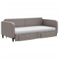 vidaXL Tagesbett Ausziehbar mit Schubladen Taupe 90x200 cm Stoff vidaXL Tagesbett Ausziehbar mit Schubladen Taupe 90x200 cm Stoff
