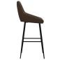 Barhocker 2 Stk. Dunkelbraun Kunstleder Barhocker 2 Stk. Dunkelbraun Kunstleder